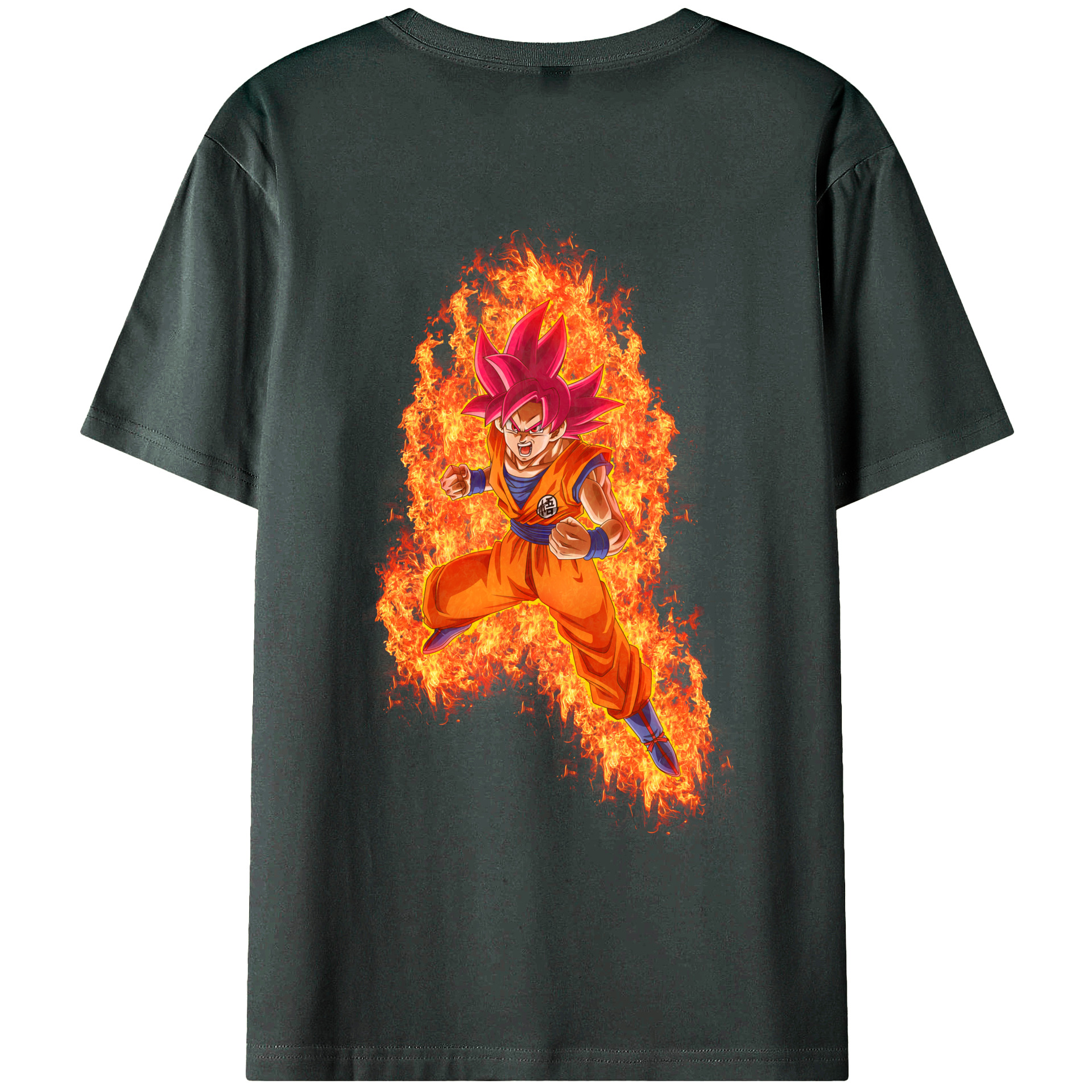 （画像用） ドラゴンボール 孫悟空（そん ごくう）Son Goku カカロット DRAGON BALL Kakarotto 綿100％ メンズ半袖Tシャツ（バックプリント） 通気性